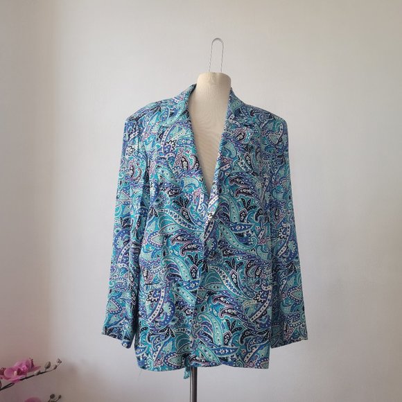 Evan Picone Jackets & Blazers - CLEARANCE - Vintage Evan Picone  Lined Paisley Blazer (Size 12)